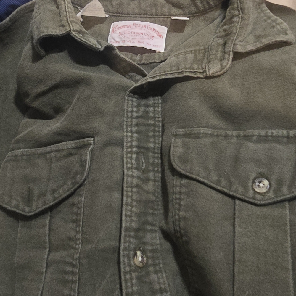 Filson Olive Button Down Shirt
